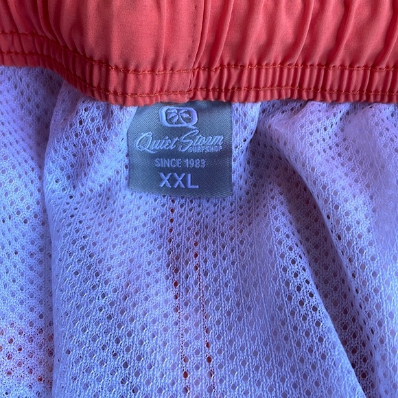 Quiet Storm since 1983 Men’s geometric print Coral Bathing suit trunks XXL XL - Picture 9 of 11